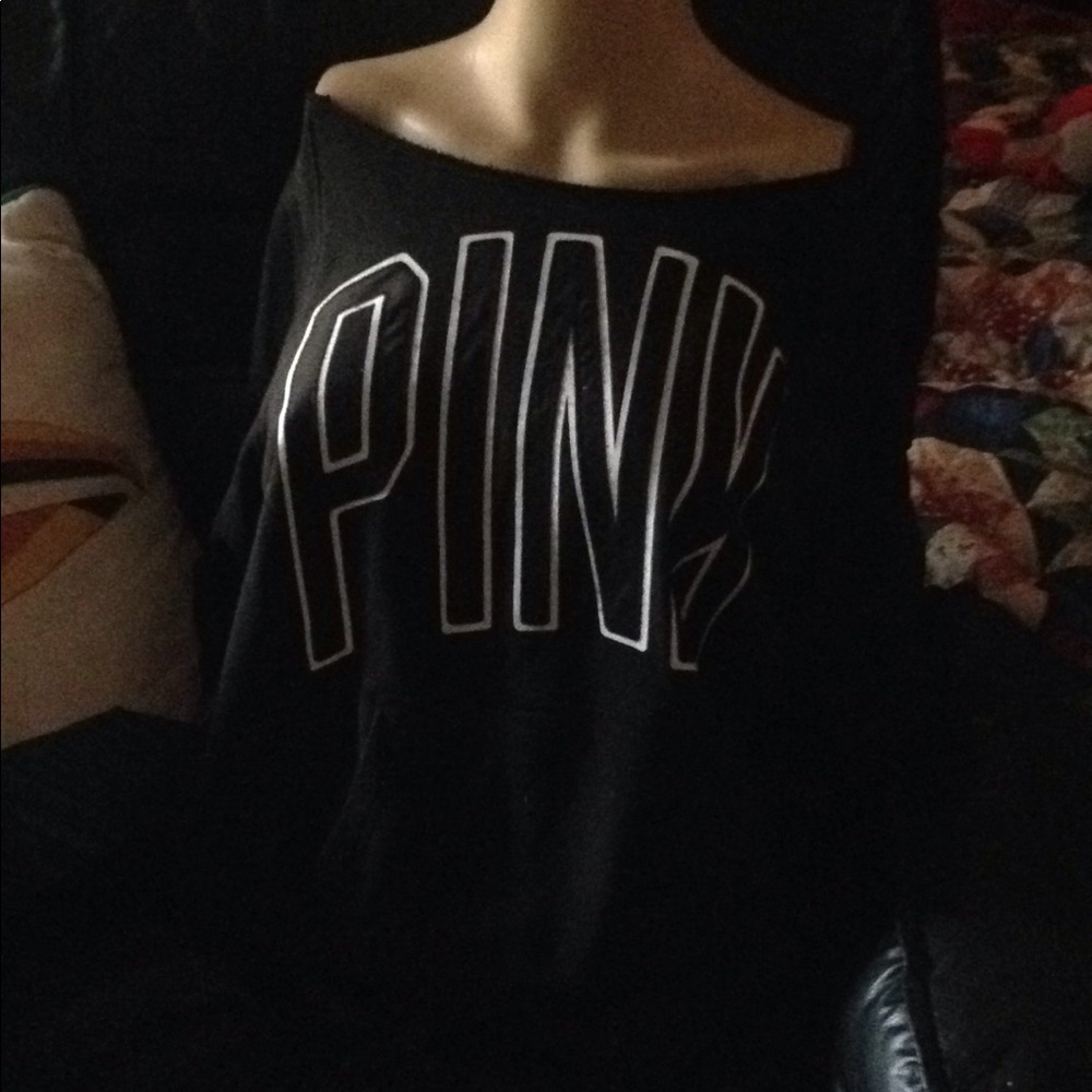 VS PINK black & white sweatshirt